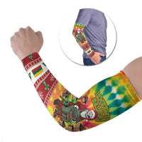 Personalized Lithuania Christmas Arm Sleeves Skeleton Cross Tie-Dye Vintage - Wonder Print Shop