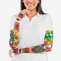 Personalized Lithuania Christmas Arm Sleeves Skeleton Cross Tie-Dye Vintage - Wonder Print Shop