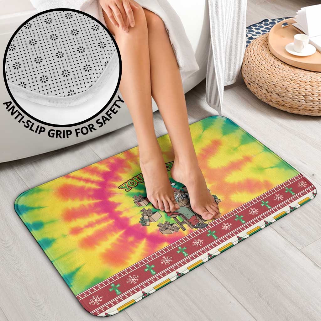 Personalized Lithuania Christmas Bathroom Set Skeleton Cross Tie-Dye Vintage - Wonder Print Shop