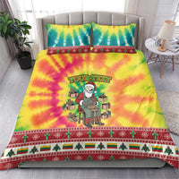 Personalized Lithuania Christmas Bedding Set Skeleton Cross Tie-Dye Vintage - Wonder Print Shop