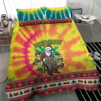 Personalized Lithuania Christmas Bedding Set Skeleton Cross Tie-Dye Vintage - Wonder Print Shop