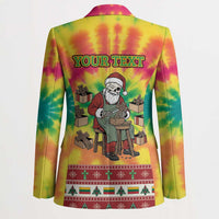 Personalized Lithuania Christmas Blazer Skeleton Cross Tie-Dye Vintage - Wonder Print Shop
