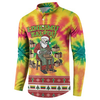 Personalized Lithuania Christmas Button Sweatshirt Skeleton Cross Tie-Dye Vintage - Wonder Print Shop
