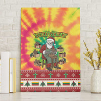 Personalized Lithuania Christmas Canvas Wall Art Skeleton Cross Tie-Dye Vintage - Wonder Print Shop
