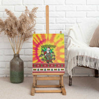 Personalized Lithuania Christmas Canvas Wall Art Skeleton Cross Tie-Dye Vintage - Wonder Print Shop