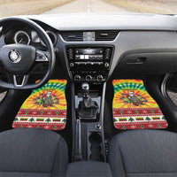 Personalized Lithuania Christmas Car Mats Skeleton Cross Tie-Dye Vintage - Wonder Print Shop