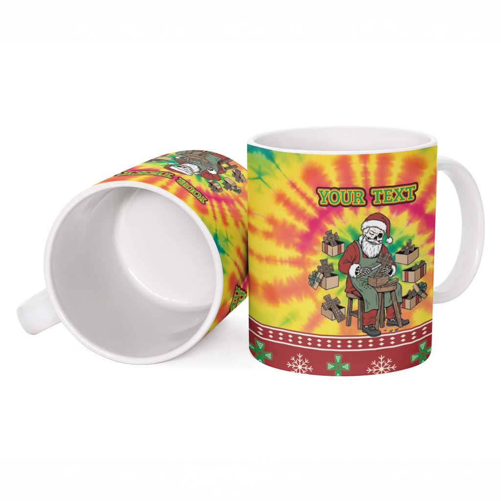 Personalized Lithuania Christmas Ceramic Mug Skeleton Cross Tie-Dye Vintage - Wonder Print Shop