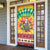 Personalized Lithuania Christmas Door Cover Skeleton Cross Tie-Dye Vintage - Wonder Print Shop