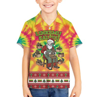 Personalized Lithuania Christmas Family Matching Off The Shoulder Long Sleeve Dress and Hawaiian Shirt Skeleton Cross Tie-Dye Vintage - Wonder Print Shop