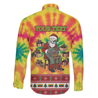 Personalized Lithuania Christmas Family Matching Puletasi and Hawaiian Shirt Skeleton Cross Tie-Dye Vintage - Wonder Print Shop