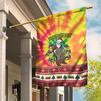 Personalized Lithuania Christmas Garden Flag Skeleton Cross Tie-Dye Vintage - Wonder Print Shop