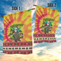 Personalized Lithuania Christmas Garden Flag Skeleton Cross Tie-Dye Vintage - Wonder Print Shop