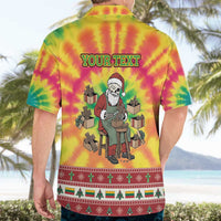 Personalized Lithuania Christmas Hawaiian Shirt Skeleton Cross Tie-Dye Vintage - Wonder Print Shop