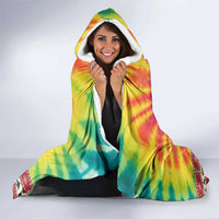 Personalized Lithuania Christmas Hooded Blanket Skeleton Cross Tie-Dye Vintage - Wonder Print Shop