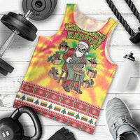 Personalized Lithuania Christmas Men Tank Top Skeleton Cross Tie-Dye Vintage - Wonder Print Shop