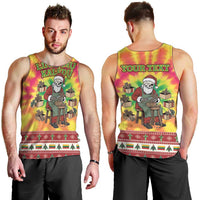 Personalized Lithuania Christmas Men Tank Top Skeleton Cross Tie-Dye Vintage - Wonder Print Shop