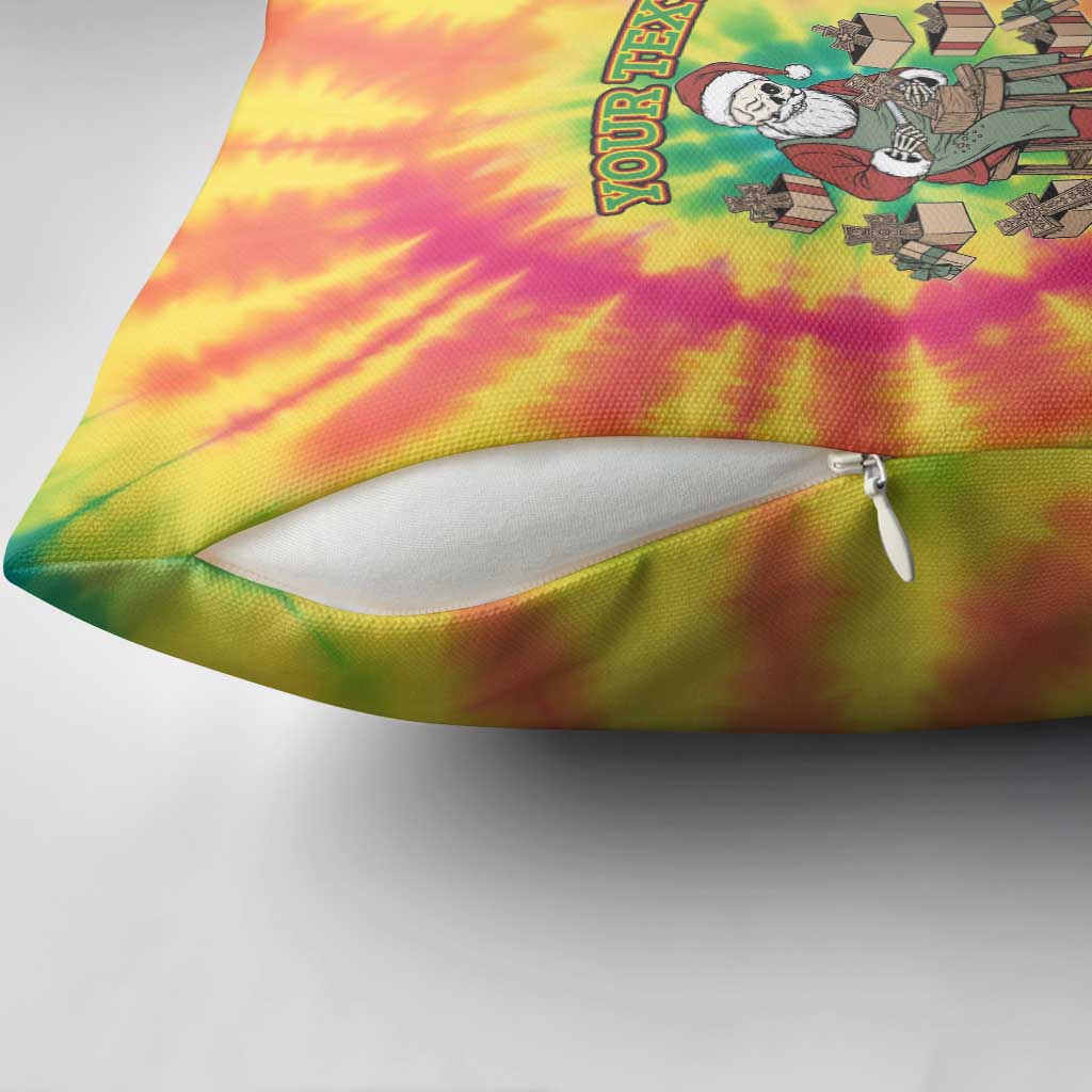 Personalized Lithuania Christmas Pillow Cover Skeleton Cross Tie-Dye Vintage - Wonder Print Shop