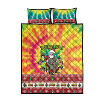 Personalized Lithuania Christmas Quilt Bed Set Skeleton Cross Tie-Dye Vintage - Wonder Print Shop