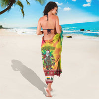 Personalized Lithuania Christmas Sarong Skeleton Cross Tie-Dye Vintage - Wonder Print Shop