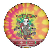 Personalized Lithuania Christmas Spare Tire Cover Skeleton Cross Tie-Dye Vintage - Wonder Print Shop