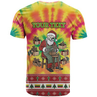 Personalized Lithuania Christmas T Shirt Skeleton Cross Tie-Dye Vintage - Wonder Print Shop