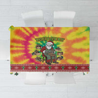 Personalized Lithuania Christmas Tablecloth Skeleton Cross Tie-Dye Vintage - Wonder Print Shop