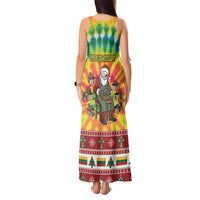 Personalized Lithuania Christmas Tank Maxi Dress Skeleton Cross Tie-Dye Vintage - Wonder Print Shop