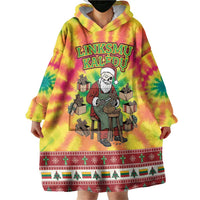 Personalized Lithuania Christmas Wearable Blanket Hoodie Skeleton Cross Tie-Dye Vintage - Wonder Print Shop