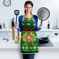 Personalized Portugal Christmas Apron Emblem With Flag Style - Wonder Print Shop