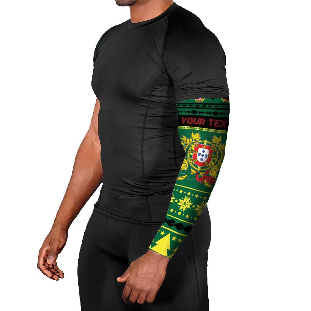 Personalized Portugal Christmas Arm Sleeves Emblem With Flag Style - Wonder Print Shop