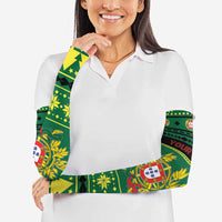 Personalized Portugal Christmas Arm Sleeves Emblem With Flag Style - Wonder Print Shop