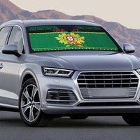 Personalized Portugal Christmas Auto Sun Shade Emblem With Flag Style - Wonder Print Shop