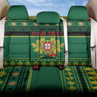 Personalized Portugal Christmas Back Car Seat Cover Emblem With Flag Style - Wonder Print Shop