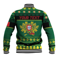 Personalized Portugal Christmas Baseball Jacket Emblem With Flag Style - Wonder Print Shop