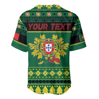 Personalized Portugal Christmas Baseball Jersey Emblem With Flag Style - Wonder Print Shop