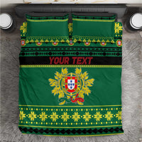 Personalized Portugal Christmas Bedding Set Emblem With Flag Style - Wonder Print Shop