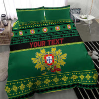 Personalized Portugal Christmas Bedding Set Emblem With Flag Style - Wonder Print Shop