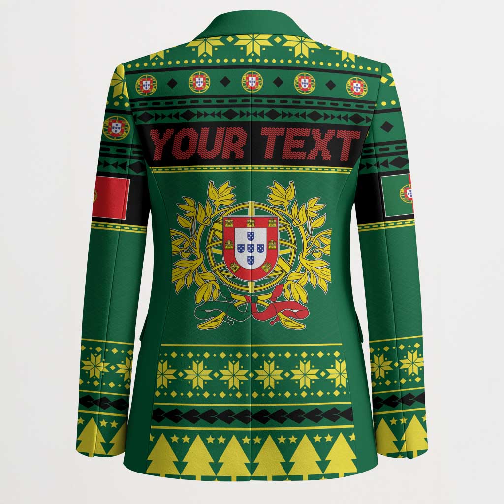 Personalized Portugal Christmas Blazer Emblem With Flag Style - Wonder Print Shop