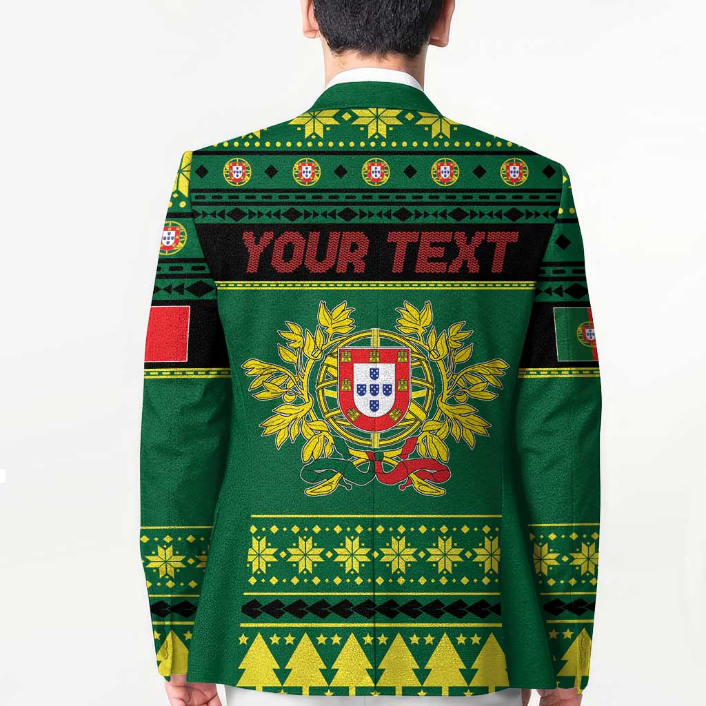 Personalized Portugal Christmas Blazer Emblem With Flag Style - Wonder Print Shop
