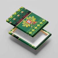 Personalized Portugal Christmas Canvas Wall Art Emblem With Flag Style - Wonder Print Shop