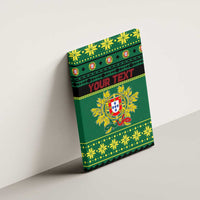 Personalized Portugal Christmas Canvas Wall Art Emblem With Flag Style - Wonder Print Shop