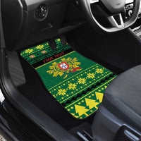Personalized Portugal Christmas Car Mats Emblem With Flag Style - Wonder Print Shop
