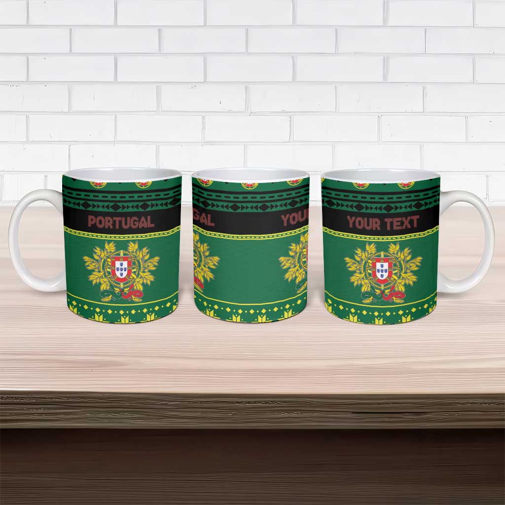 Personalized Portugal Christmas Ceramic Mug Emblem With Flag Style - Wonder Print Shop