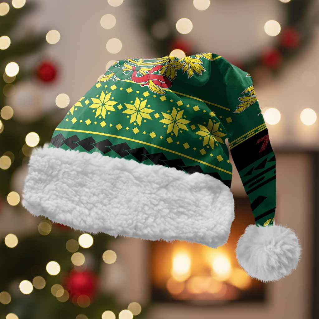 Personalized Portugal Christmas Santa Hat Emblem With Flag Style - Wonder Print Shop