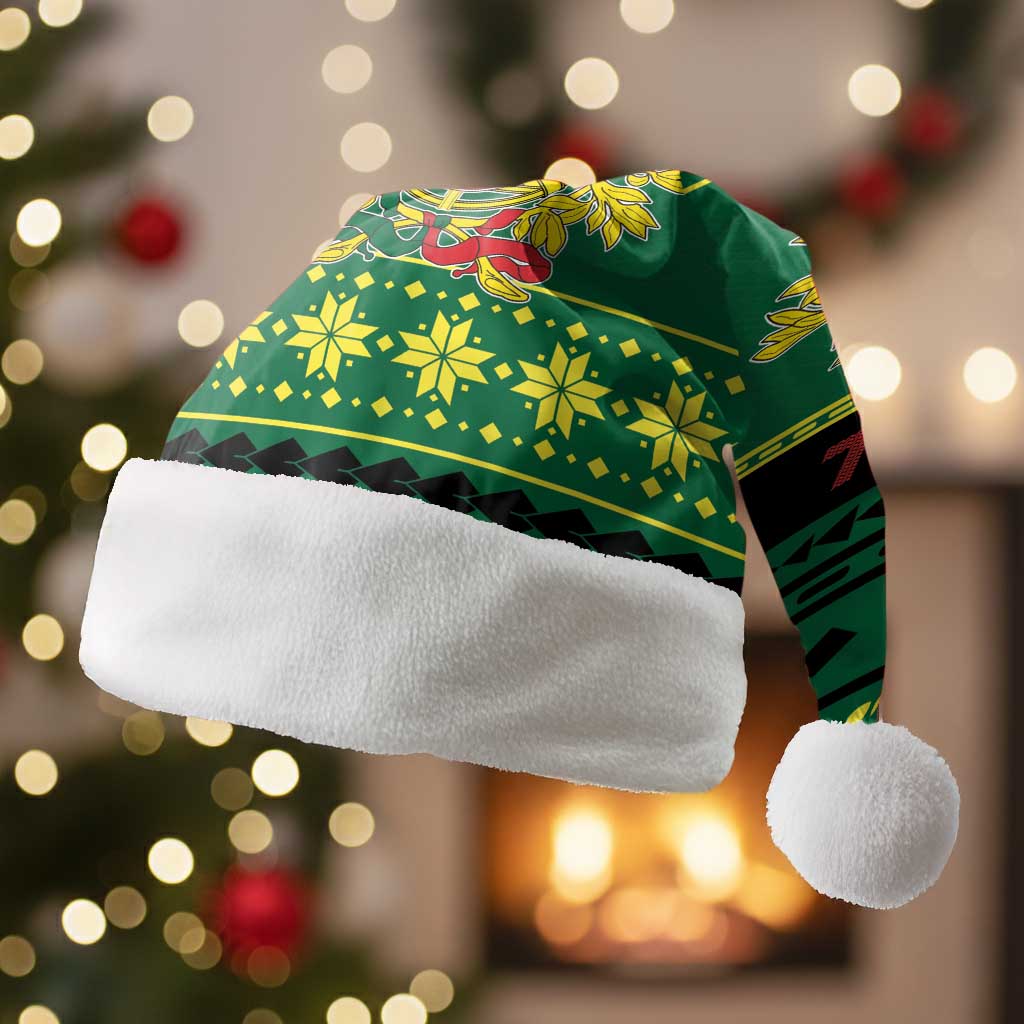 Personalized Portugal Christmas Santa Hat Emblem With Flag Style - Wonder Print Shop