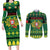 Personalized Portugal Christmas Couples Matching Long Sleeve Bodycon Dress and Long Sleeve Button Shirt Emblem With Flag Style - Wonder Print Shop