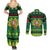 Personalized Portugal Christmas Couples Matching Summer Maxi Dress and Long Sleeve Button Shirt Emblem With Flag Style - Wonder Print Shop