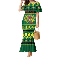 Personalized Portugal Christmas Family Matching Mermaid Dress and Hawaiian Shirt Emblem With Flag Style - Wonder Print Shop