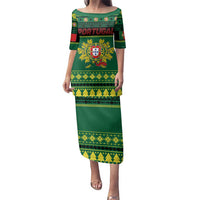 Personalized Portugal Christmas Family Matching Puletasi and Hawaiian Shirt Emblem With Flag Style - Wonder Print Shop