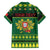 Personalized Portugal Christmas Family Matching Short Sleeve Bodycon Dress and Hawaiian Shirt Emblem With Flag Style - Wonder Print Shop